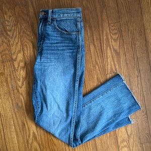 Madewell 10” inch high rise Demi boot cropped jeans